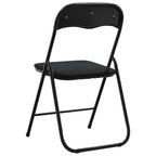 Klappstuhl 2 pcs Schwarz 48 x 44 x 78 cm Samt
