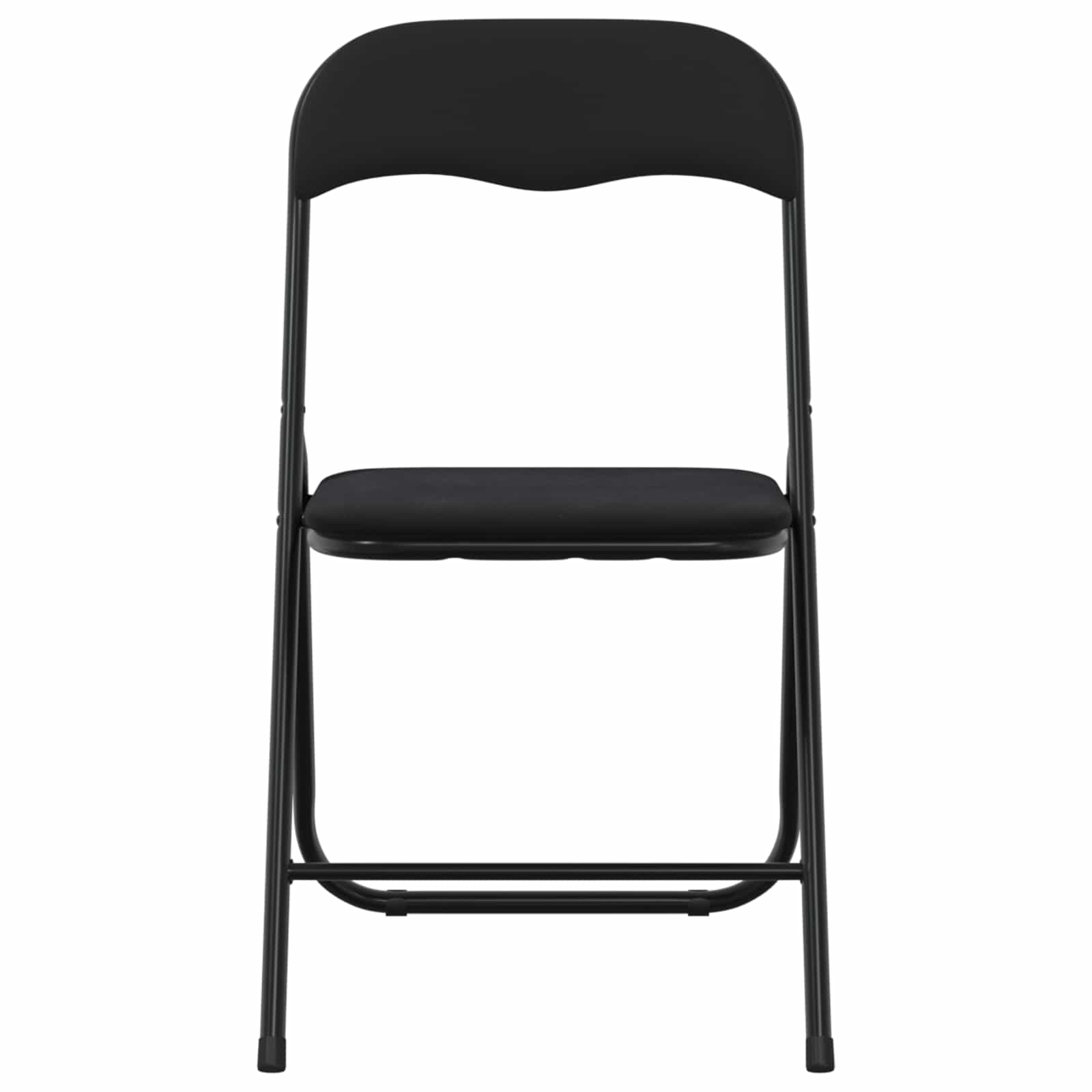 Klappstuhl 2 pcs Schwarz 48 x 44 x 78 cm Samt