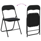Klappstuhl 2 pcs Schwarz 48 x 44 x 78 cm Samt