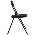 Klappstuhl 2 pcs Schwarz 48 x 44 x 78 cm Samt