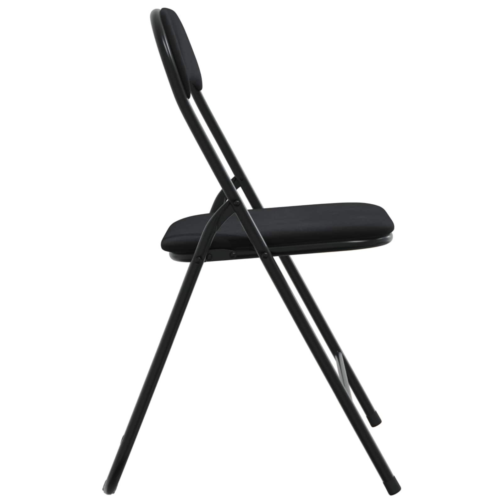 Klappstuhl 2 pcs Schwarz 48 x 44 x 78 cm Samt