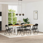 Klappstuhl 8 pcs Schwarz 48 x 44 x 78 cm Samt