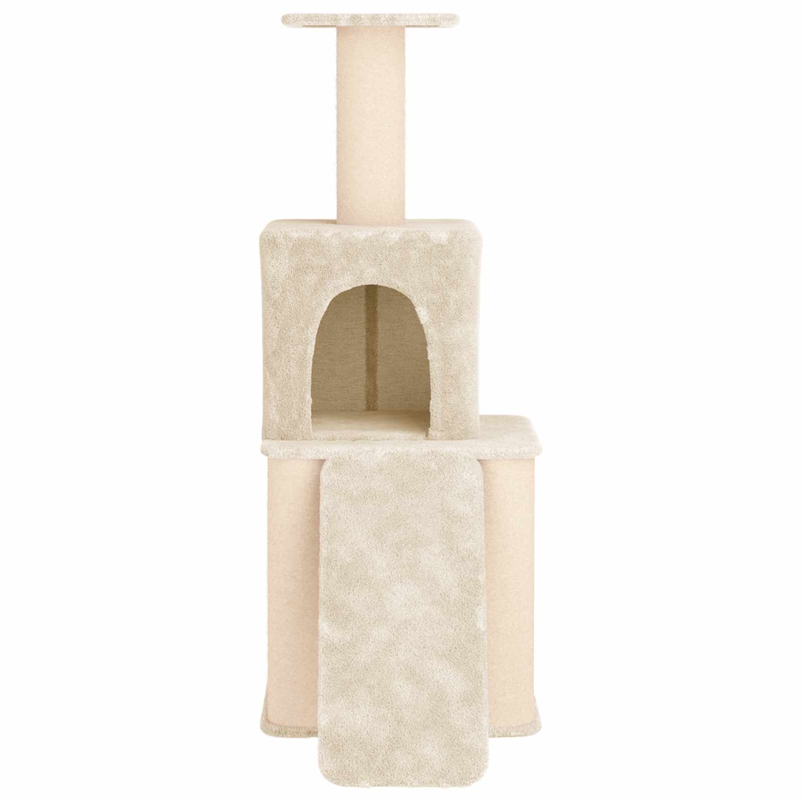 Katzennbaum mit Sisal-Kratzsäulen Creme 146 cm