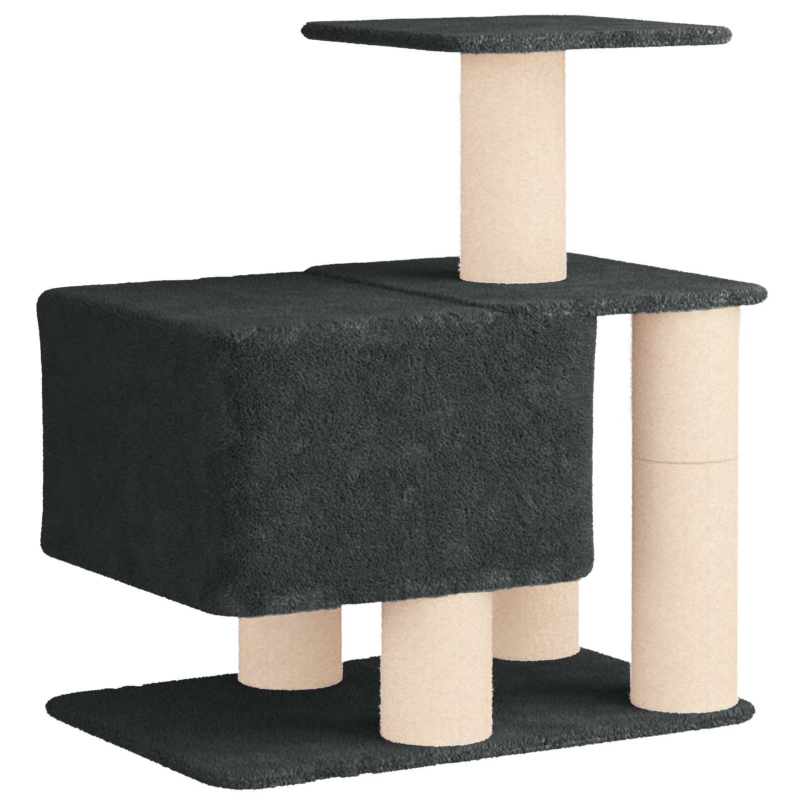 Katzennbaum mit Sisal-Kratzsäulen Dunkelgrau 96 cm