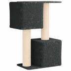 Katzennbaum mit Sisal-Kratzsäulen Dunkelgrau 114 cm