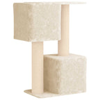 Katzennbaum mit Sisal-Kratzsäulen Creme 114 cm