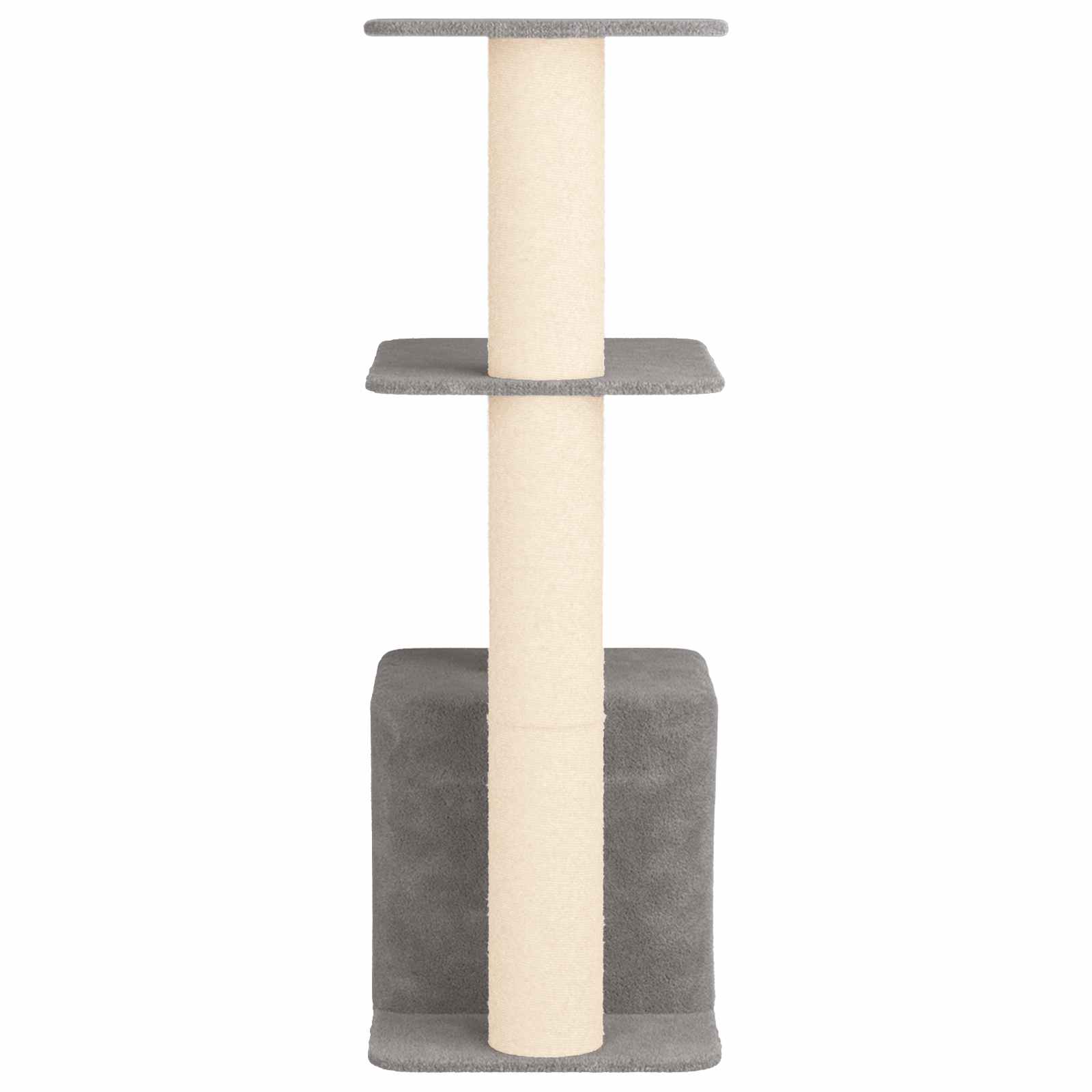 Katzennbaum mit Sisal-Kratzsäulen Hellgrau 133 cm