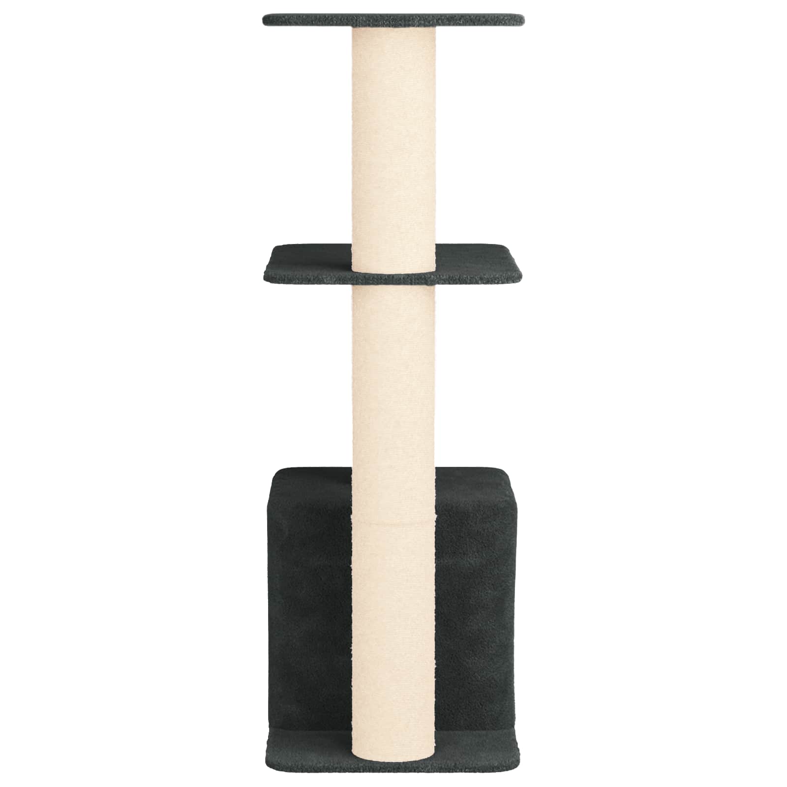 Katzennbaum mit Sisal-Kratzsäulen Dunkelgrau 133 cm