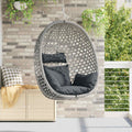 Hängesessel ohne Gestell Anthrazit und Grau 92 x 57,5 x 110 cm