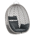 Hängesessel ohne Gestell Anthrazit und Grau 92 x 57,5 x 110 cm