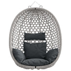 Hängesessel ohne Gestell Anthrazit und Grau 92 x 57,5 x 110 cm