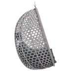 Hängesessel ohne Gestell Anthrazit und Grau 92 x 57,5 x 110 cm