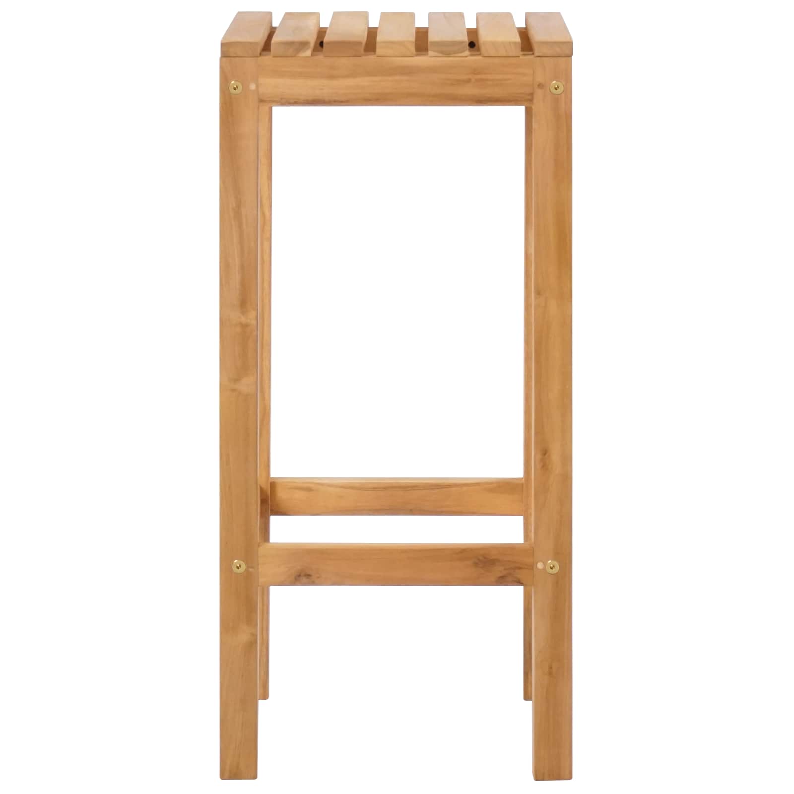 Barhocker 2 pcs Braun Massivholz Teak