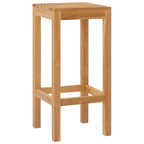 Barhocker 4 pcs Braun Massivholz Teak