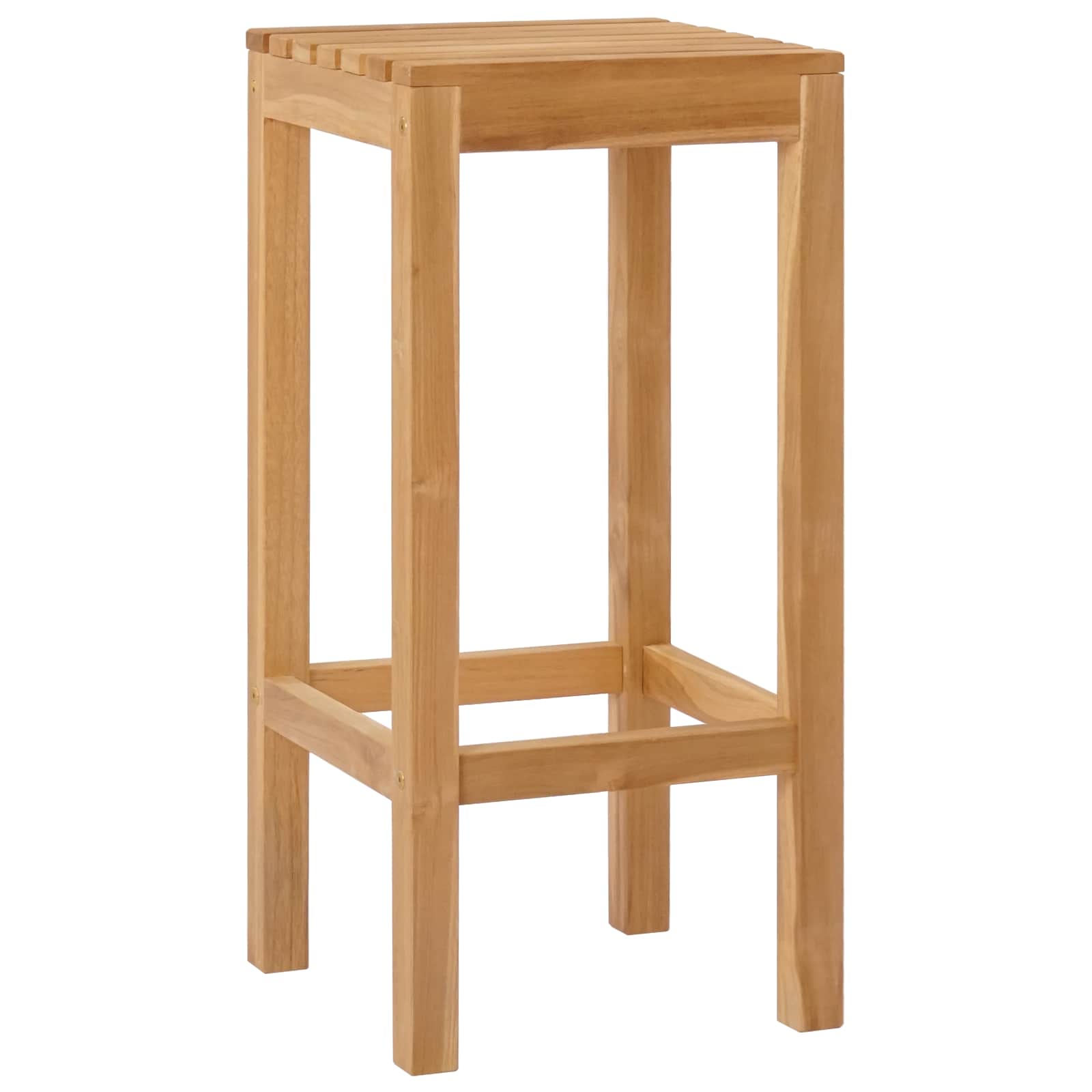 Barhocker 4 pcs Braun Massivholz Teak