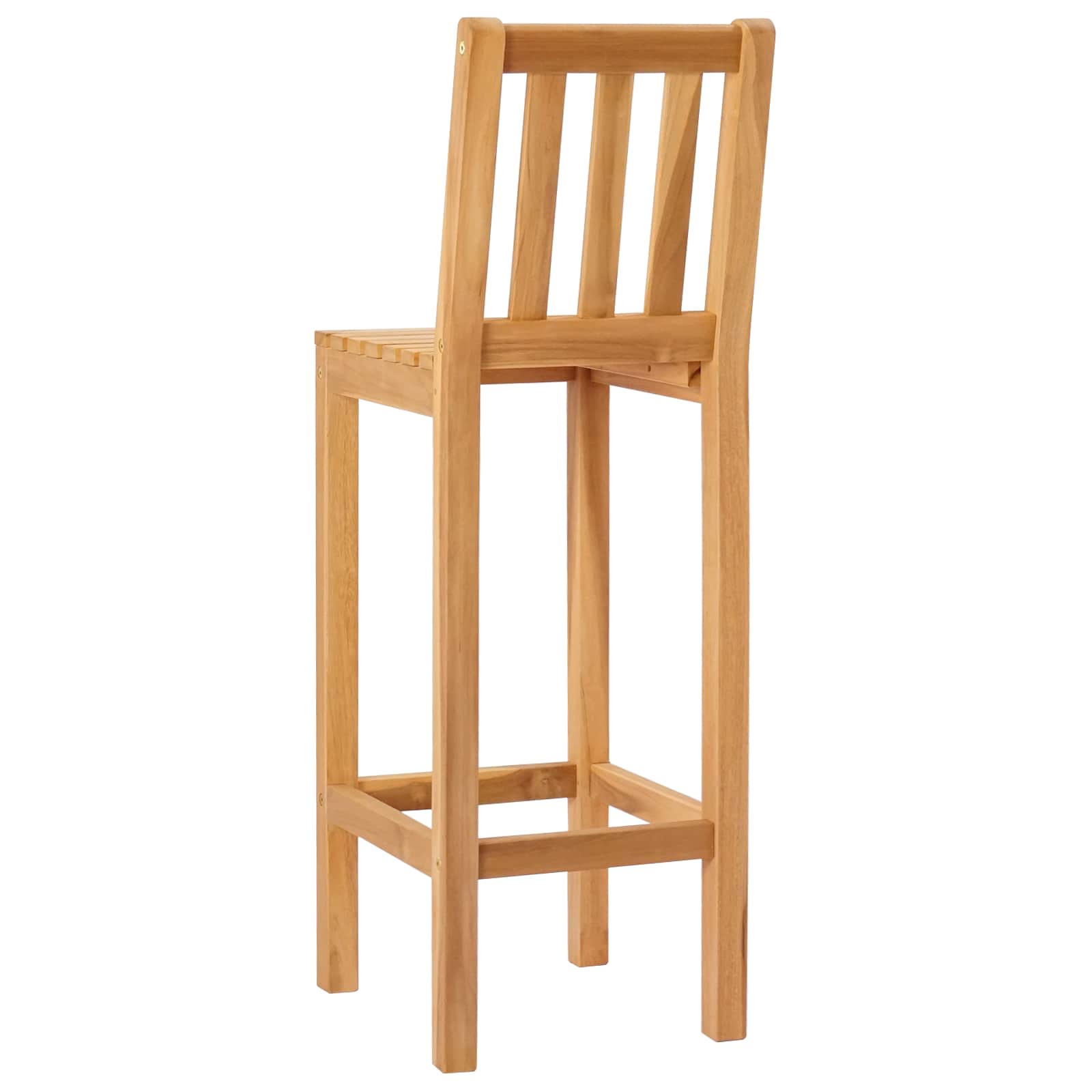 Barhocker 2 pcs Braun Massivholz Teak
