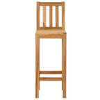 Barhocker 2 pcs Braun Massivholz Teak