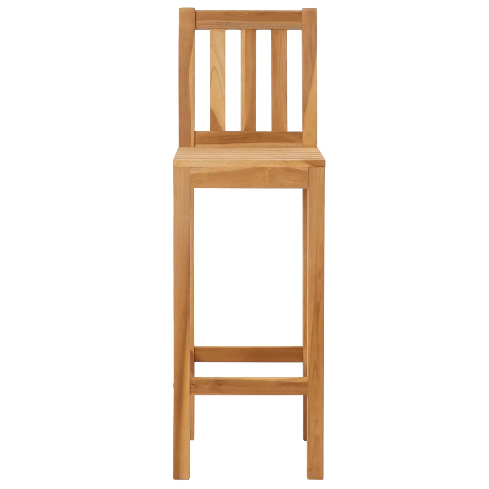 Barhocker 2 pcs Braun Massivholz Teak