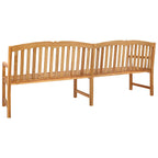 Handgefertigte Rosenbank Natur 228 x 61 x 94,5 cm