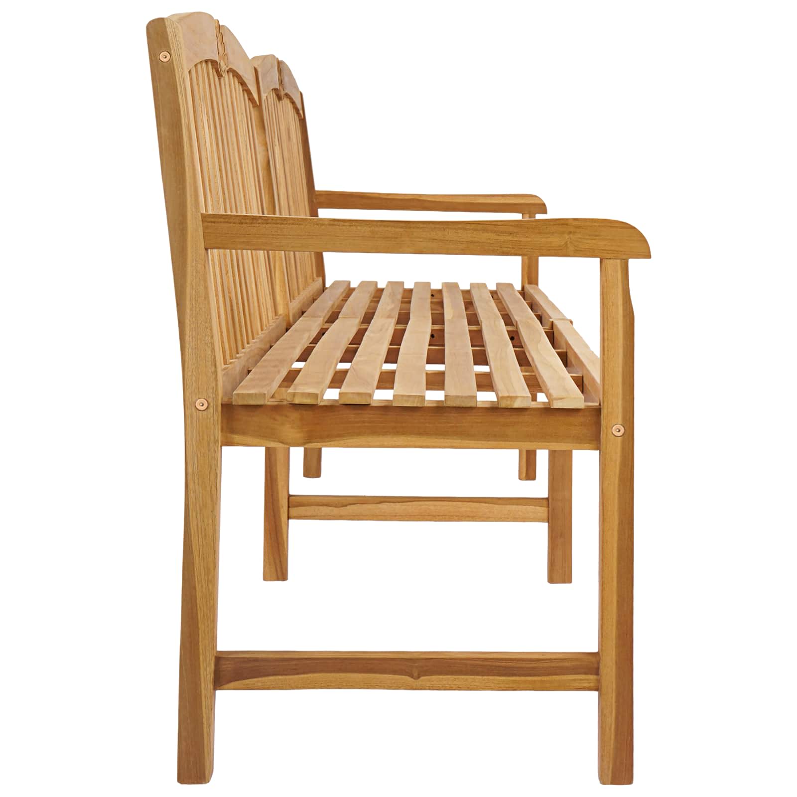 Handgefertigte Rosenbank Natur 228 x 61 x 94,5 cm