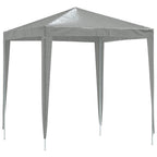 Party-Zelt 200 x 200 x 240 cm Hellgrau PE und Stahl