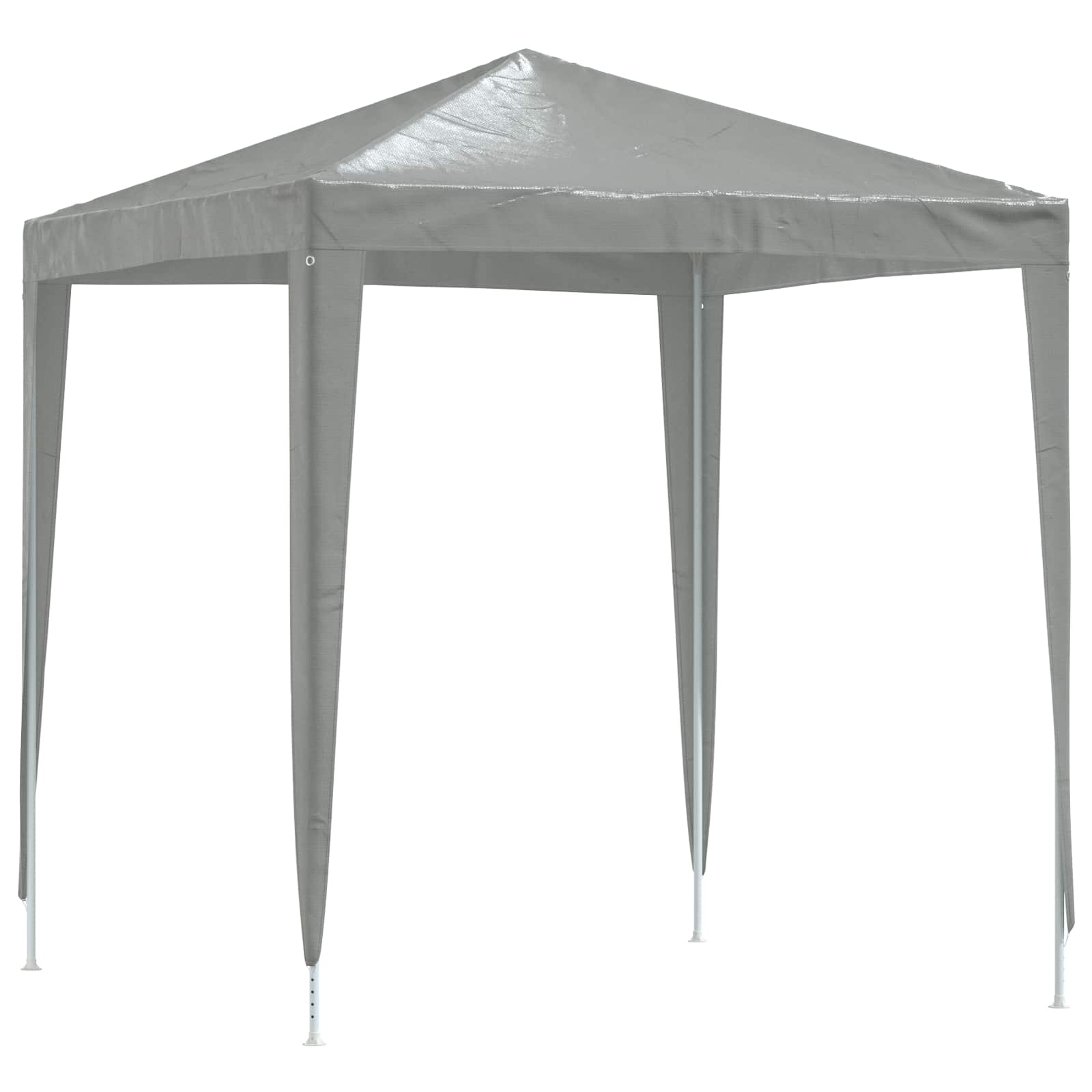 Party-Zelt 200 x 200 x 240 cm Hellgrau PE und Stahl