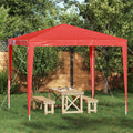 Party-Zelt 250 x 250 x 240 cm Rot PE und Stahl