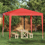 Party-Zelt 250 x 250 x 240 cm Rot PE und Stahl