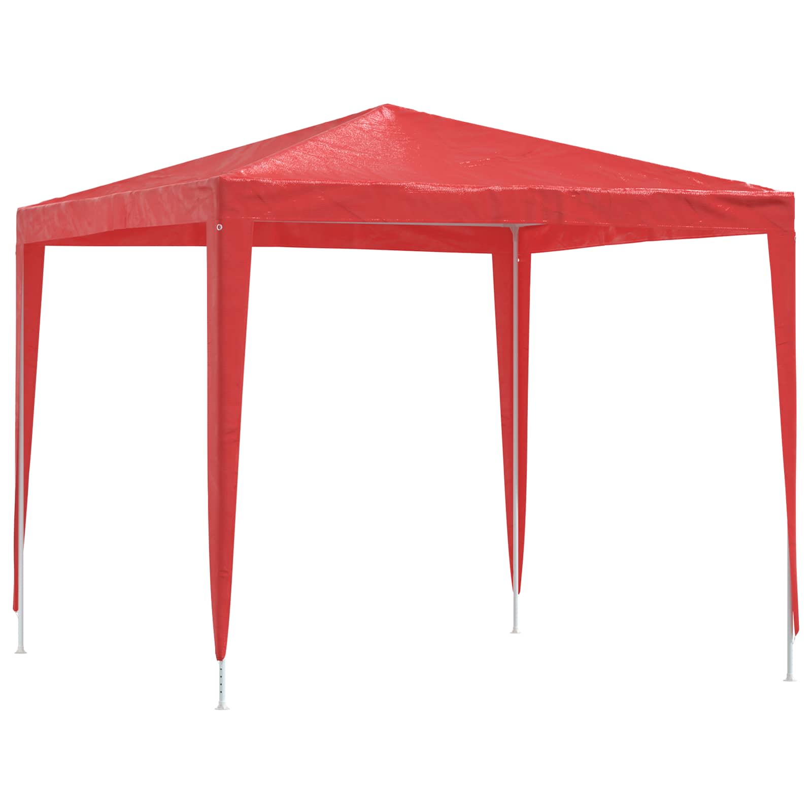 Party-Zelt 250 x 250 x 240 cm Rot PE und Stahl
