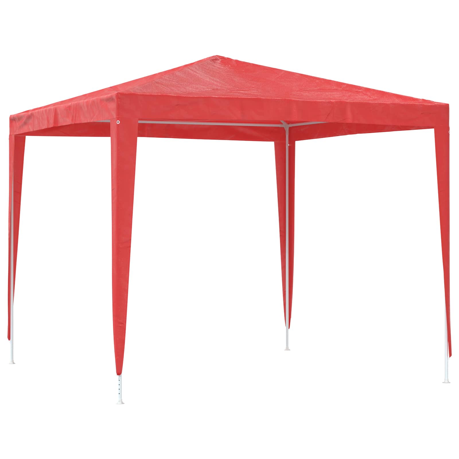 Party-Zelt 250 x 250 x 240 cm Rot PE und Stahl