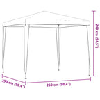 Party-Zelt 250 x 250 x 240 cm Rot PE und Stahl