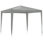 Party-Zelt 250 x 250 x 240 cm Hellgrau PE und Stahl