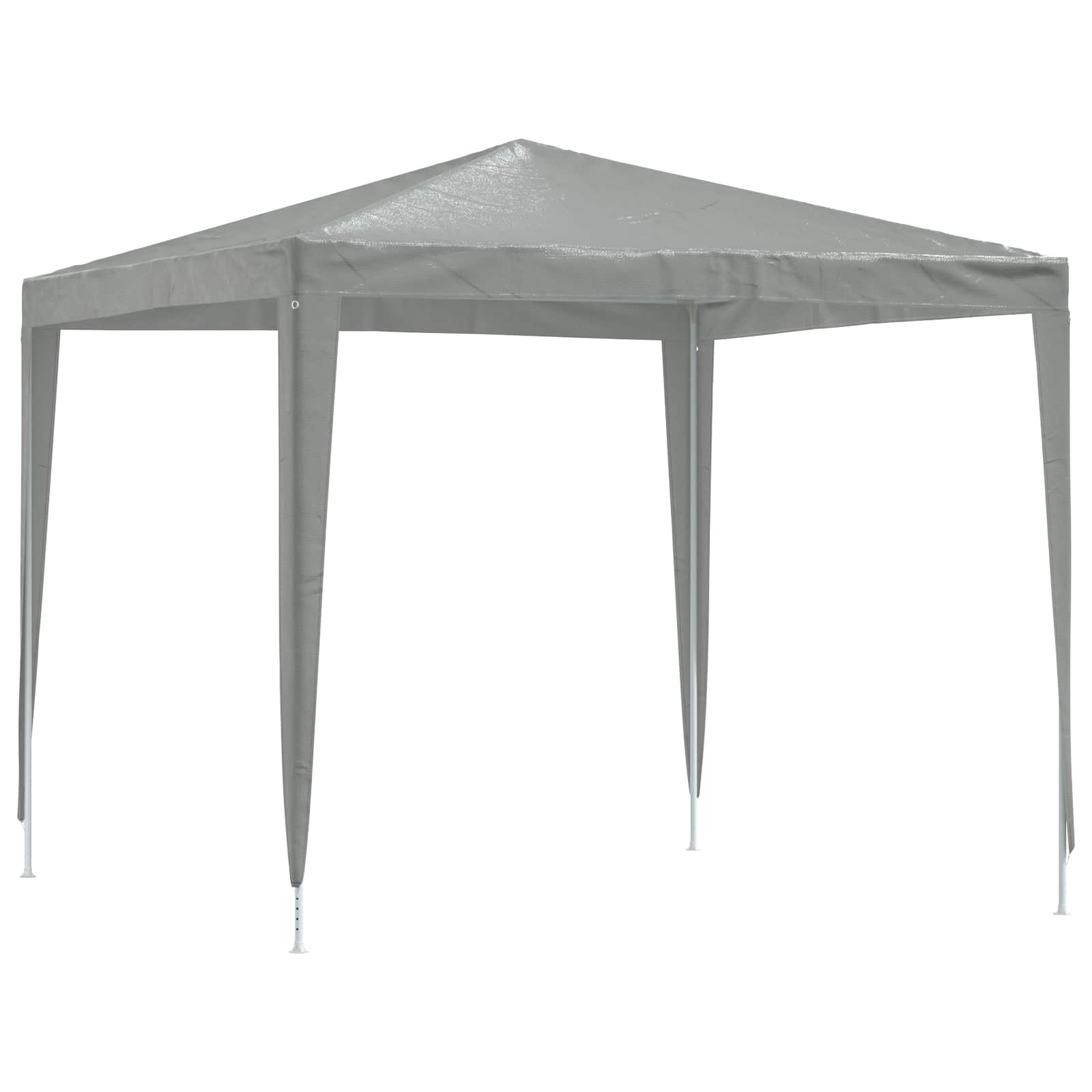 Party-Zelt 250 x 250 x 240 cm Hellgrau PE und Stahl