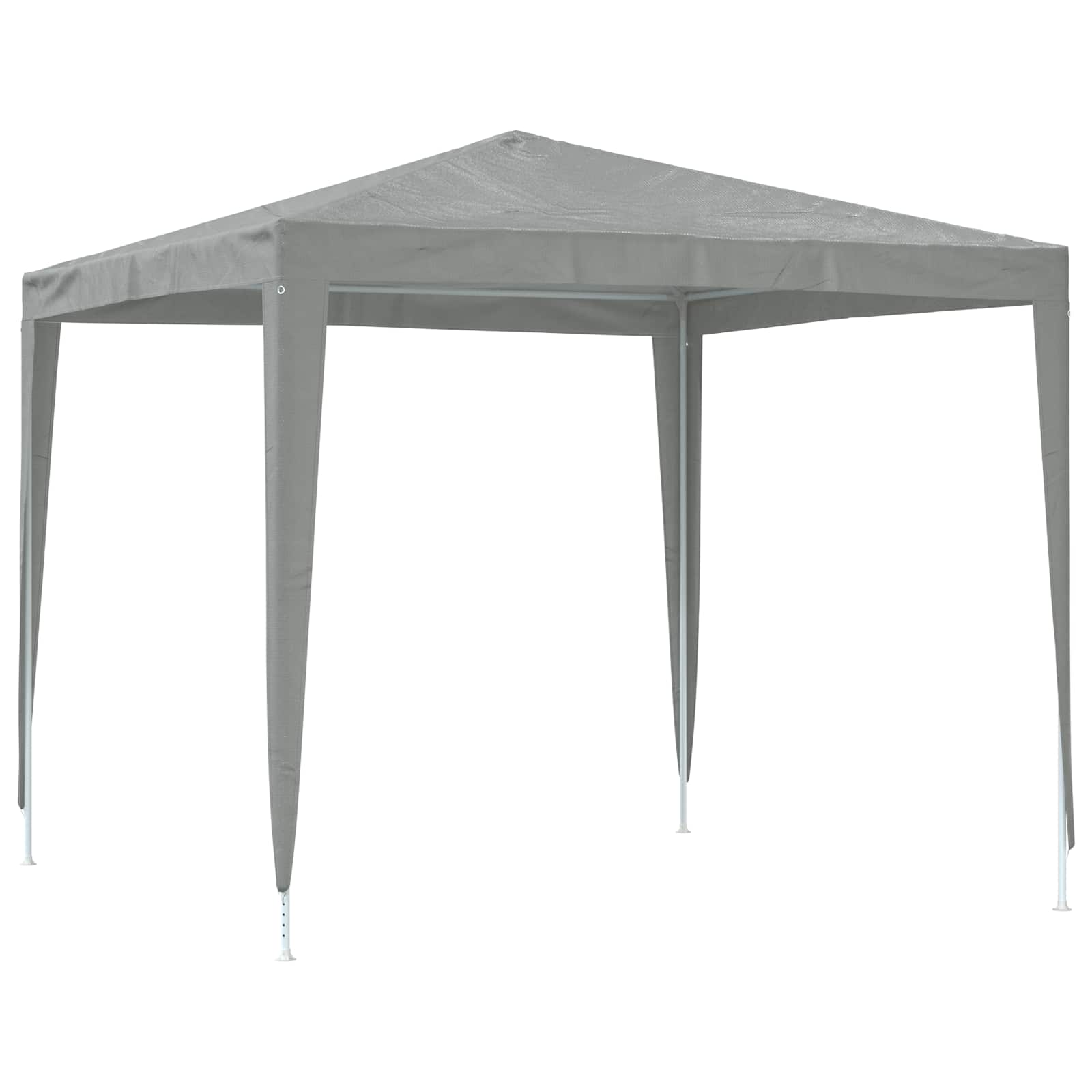 Party-Zelt 250 x 250 x 240 cm Hellgrau PE und Stahl