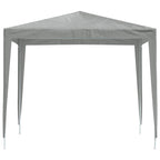 Party-Zelt 250 x 250 x 240 cm Hellgrau PE und Stahl