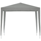 Party-Zelt 250 x 250 x 240 cm Hellgrau PE und Stahl