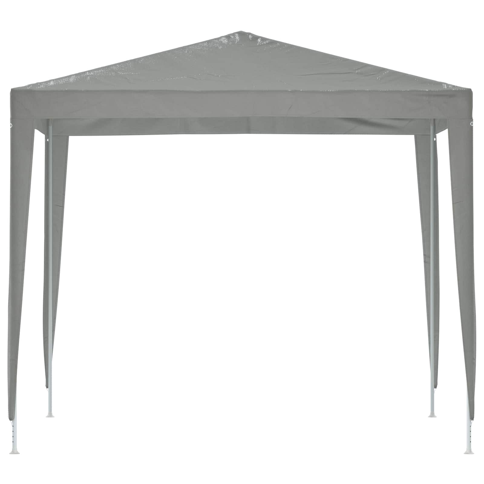 Party-Zelt 250 x 250 x 240 cm Hellgrau PE und Stahl