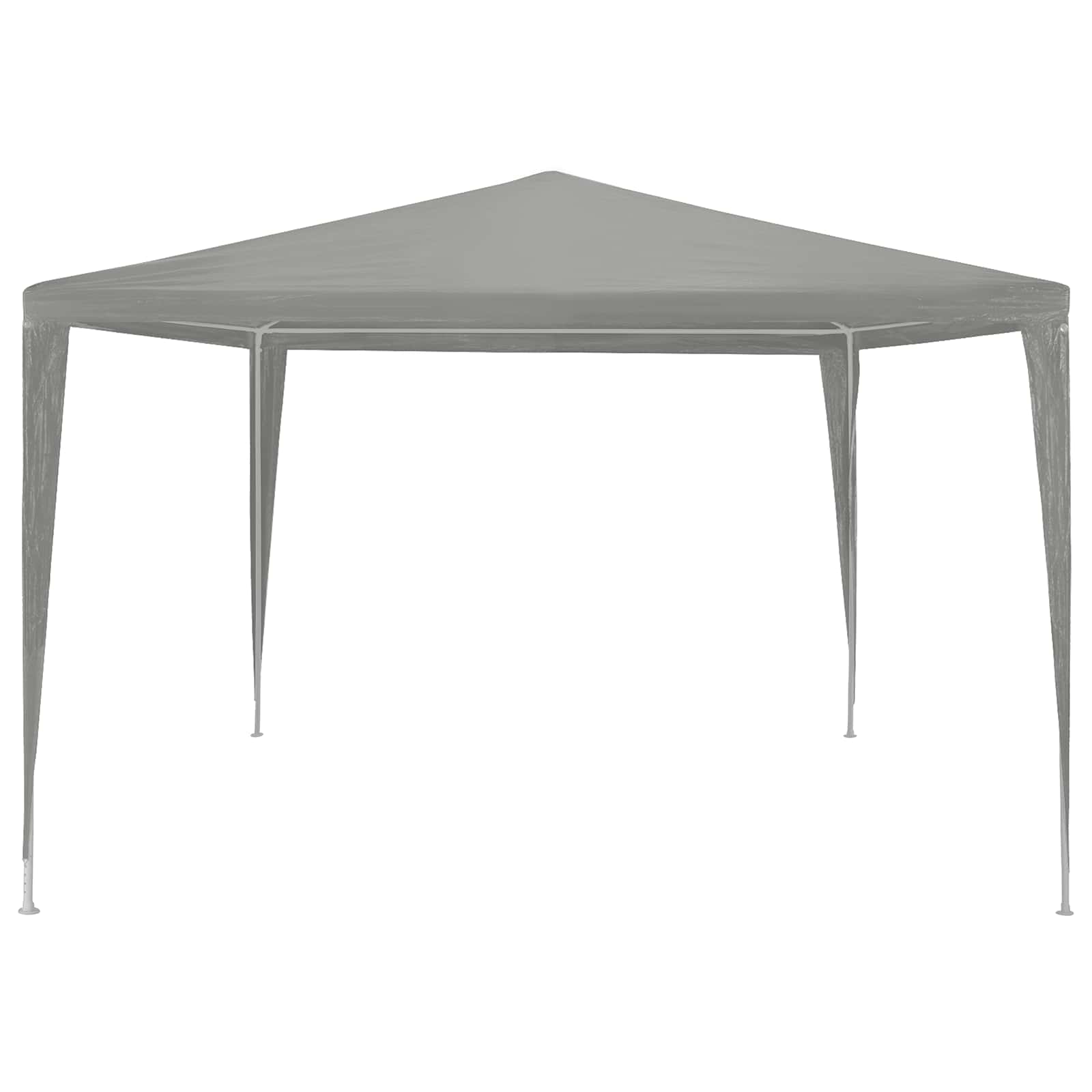 Partyzelt Hellgrau 300 x 300 x 255 cm PE und Stahl