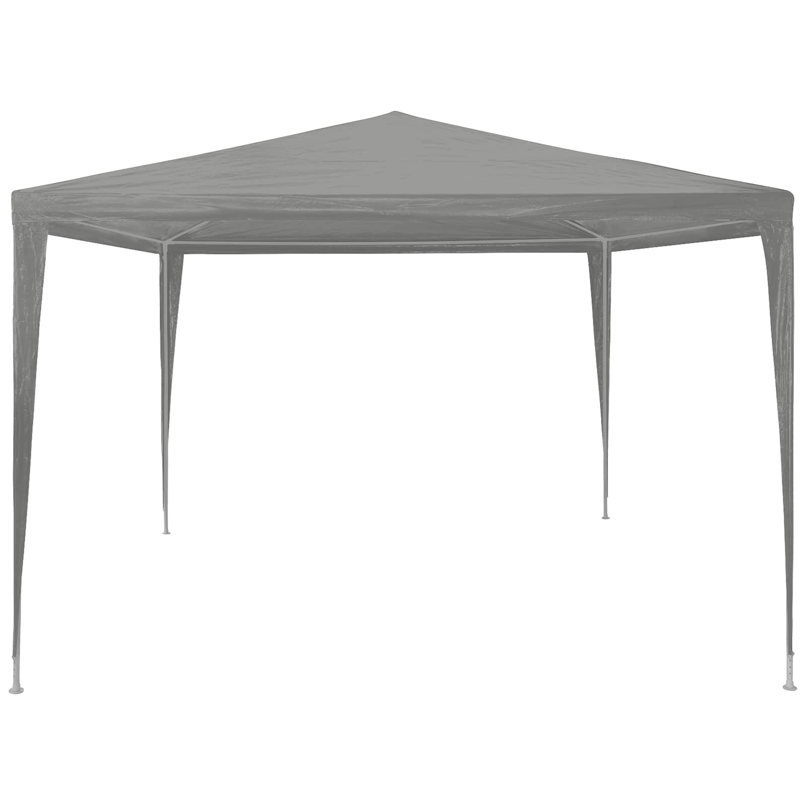 Partyzelt Hellgrau 300 x 300 x 255 cm PE und Stahl
