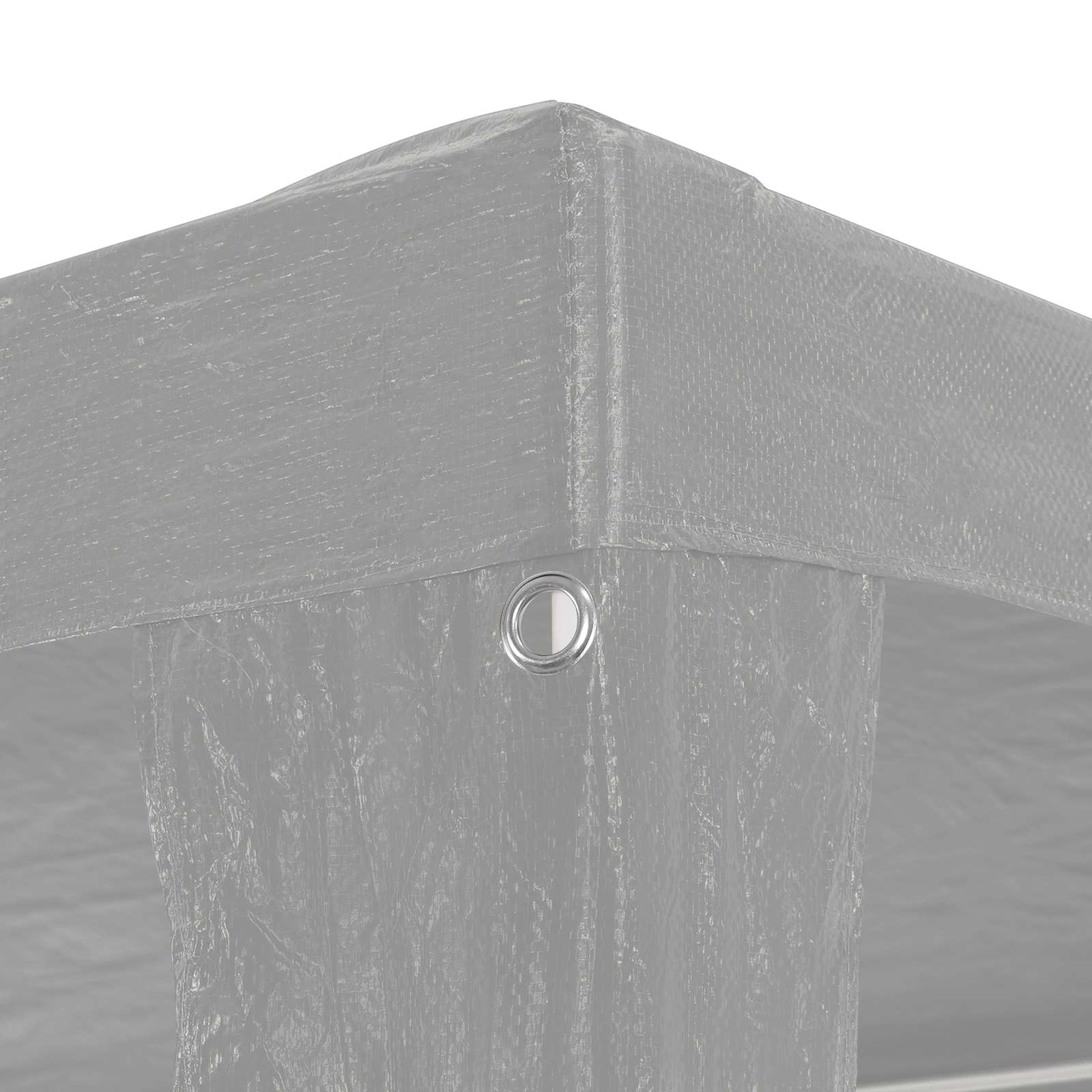 Partyzelt Hellgrau 900 x 300 x 255 cm PE und Stahl