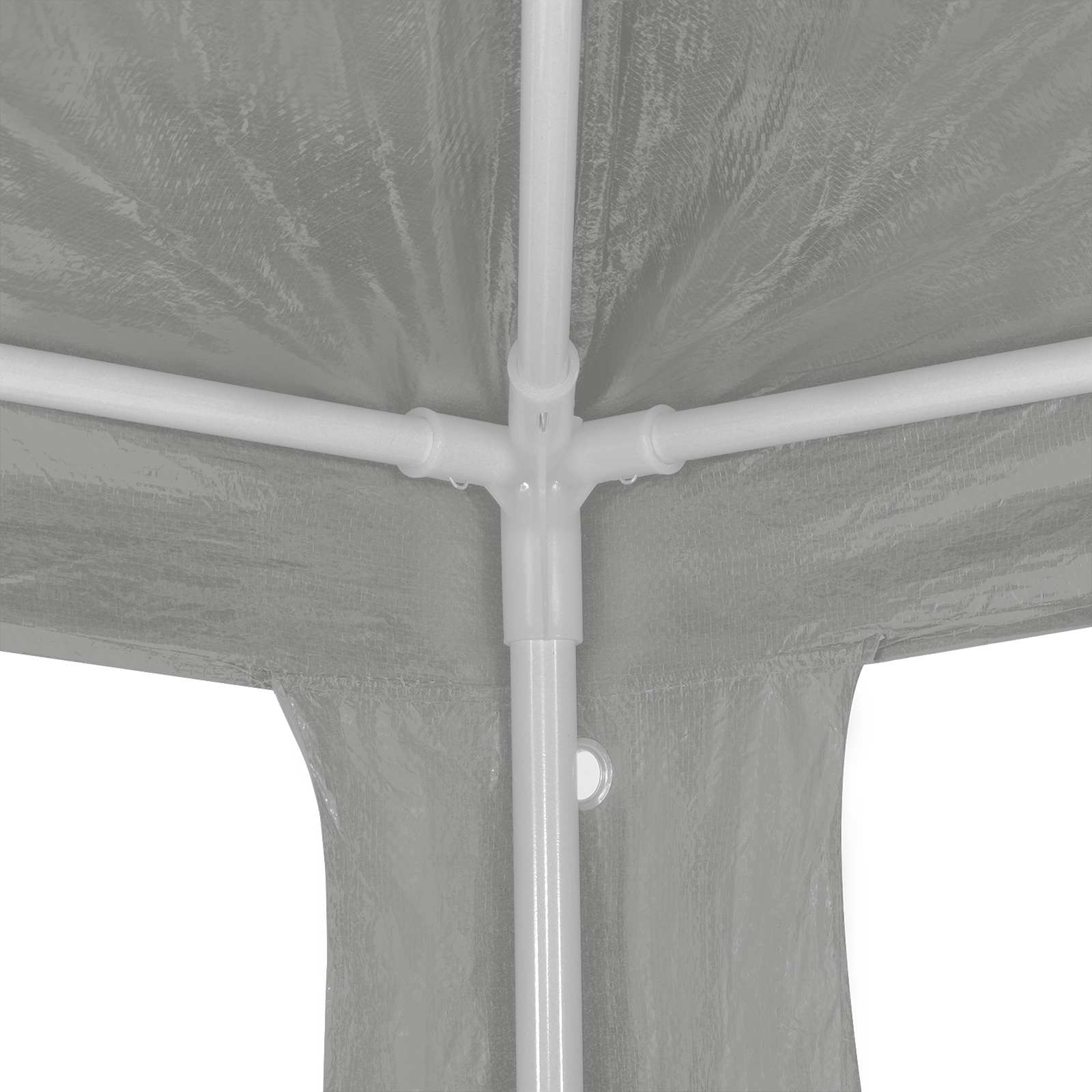 Partyzelt Hellgrau 900 x 300 x 255 cm PE und Stahl