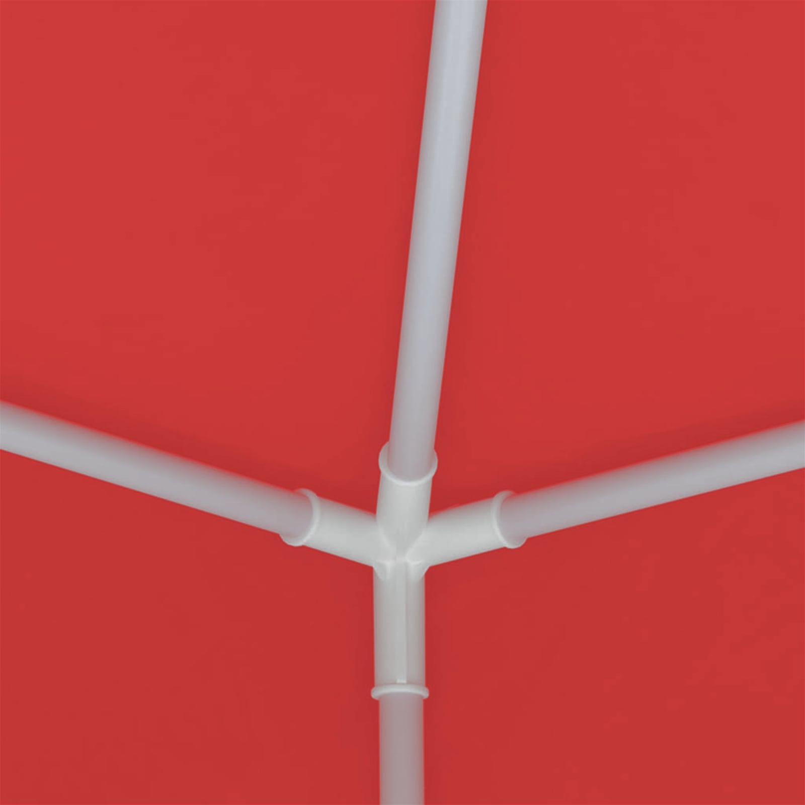 Party-Zelt Rot 250 x 250 x 240 cm PE und Stahl