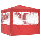 Party-Zelt Rot 250 x 250 x 240 cm PE und Stahl