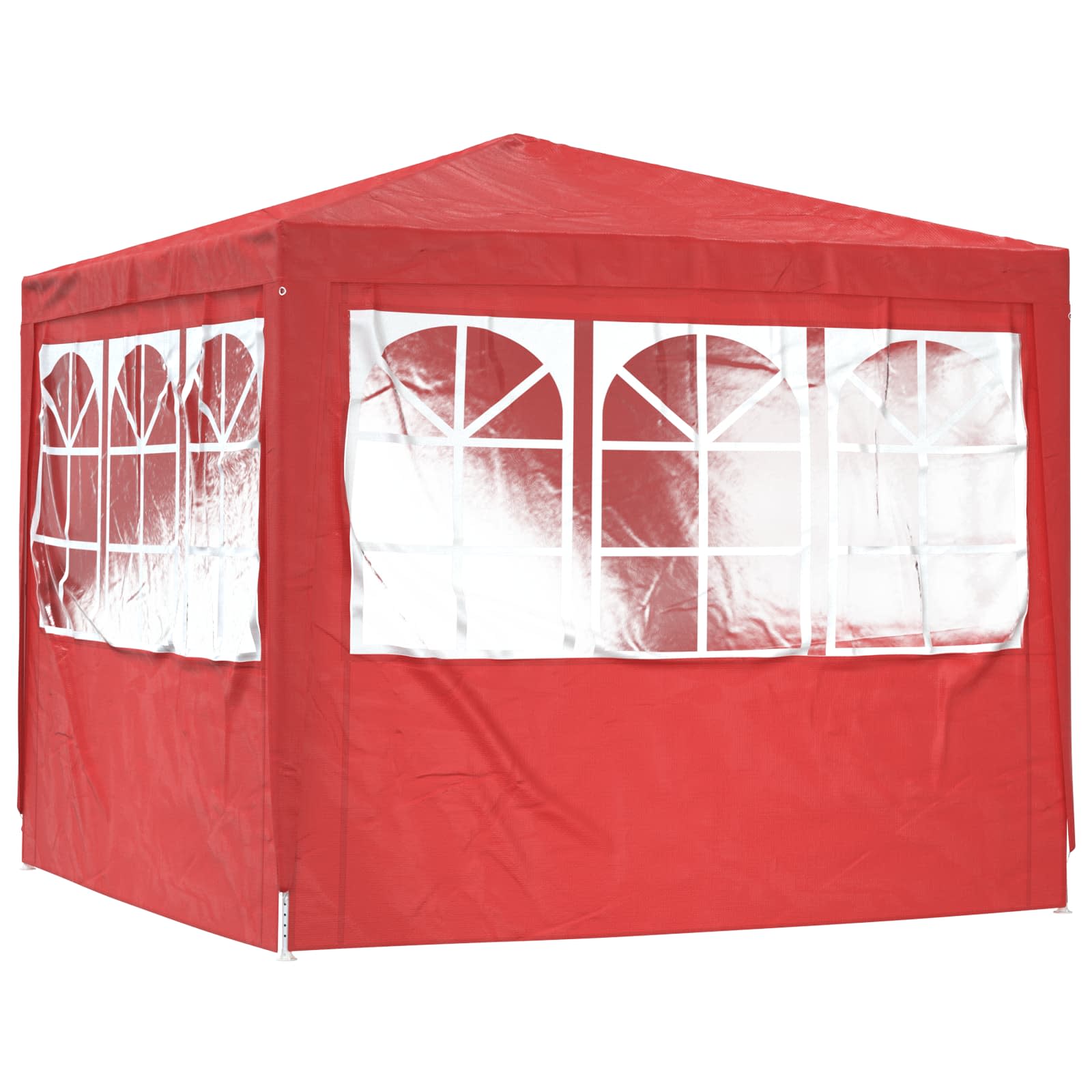 Party-Zelt Rot 250 x 250 x 240 cm PE und Stahl