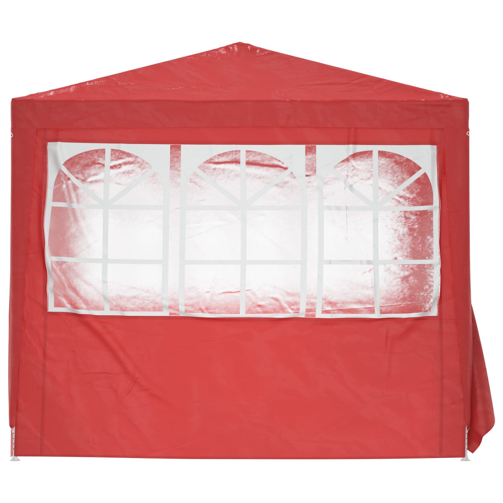 Party-Zelt Rot 250 x 250 x 240 cm PE und Stahl