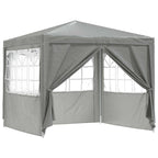 Party-Zelt Hellgrau 250 x 250 x 240 cm PE und Stahl