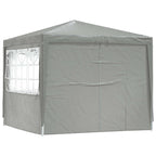 Party-Zelt Hellgrau 250 x 250 x 240 cm PE und Stahl