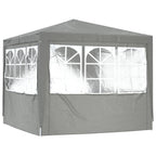 Party-Zelt Hellgrau 250 x 250 x 240 cm PE und Stahl