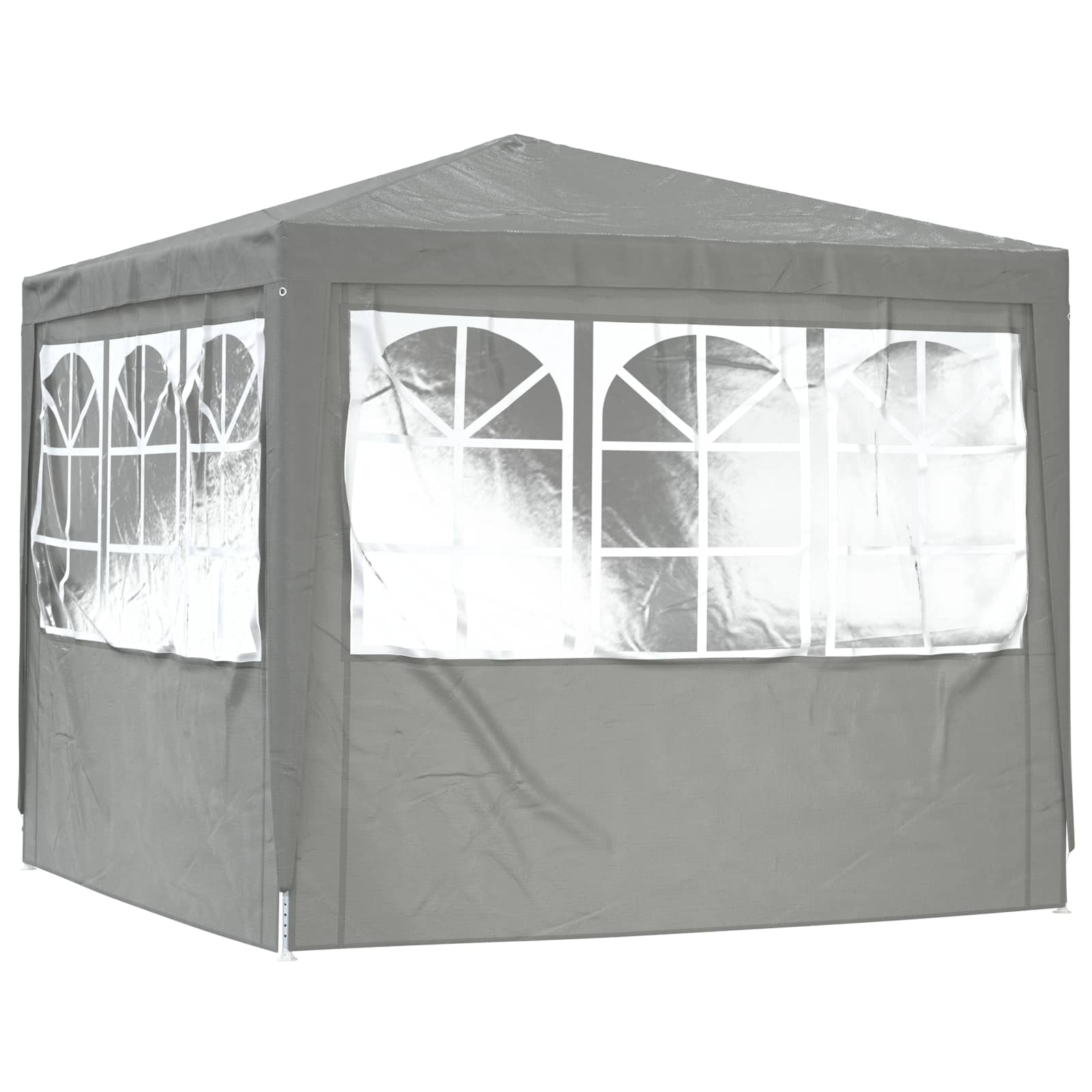 Party-Zelt Hellgrau 250 x 250 x 240 cm PE und Stahl