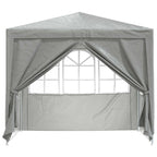 Party-Zelt Hellgrau 250 x 250 x 240 cm PE und Stahl